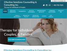 Tablet Screenshot of effectivesolutionscounselling.com